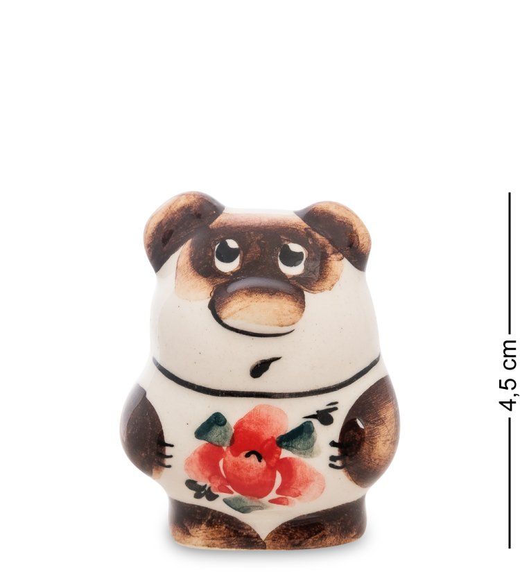 Статуэтка маленький Винни Пух Цветная гжель ГЛ-128