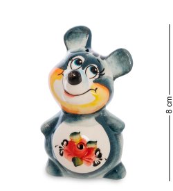 Фигурка Мышонок Боня Цветная гжель