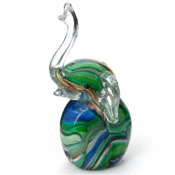 Статуэтка из Муранского стекла Слоник Блу Верди