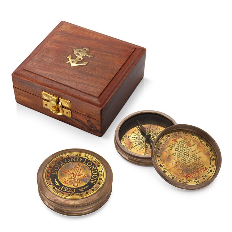 Компас магнитный в морском стиле Dollond London 1920