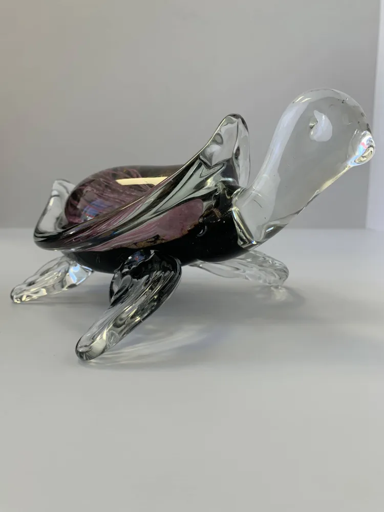 Статуэтка из Муранского стекла Черепашка с медузой Mirho 21312, увеличенный вид деталей