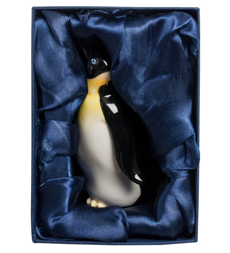 Статуэтка из фарфора Пингвин, высота 10 см Pavone JP-11/ 9, фотография в коробке