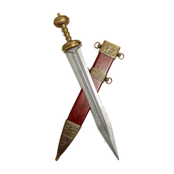 Макет Римского Меча Гладиус красных в ножнах