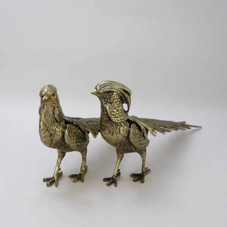 Статуэтка из бронзы Пара фазанов Bello De Bronze BP-12010-D, фотография спереди