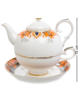 Чайная пара с чайником из фарфора Риомаджоре