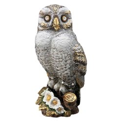 Статуэтка Сова на ветке с цветами