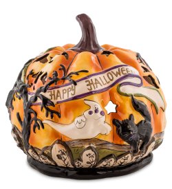 Подсвечник из фарфора Тыква