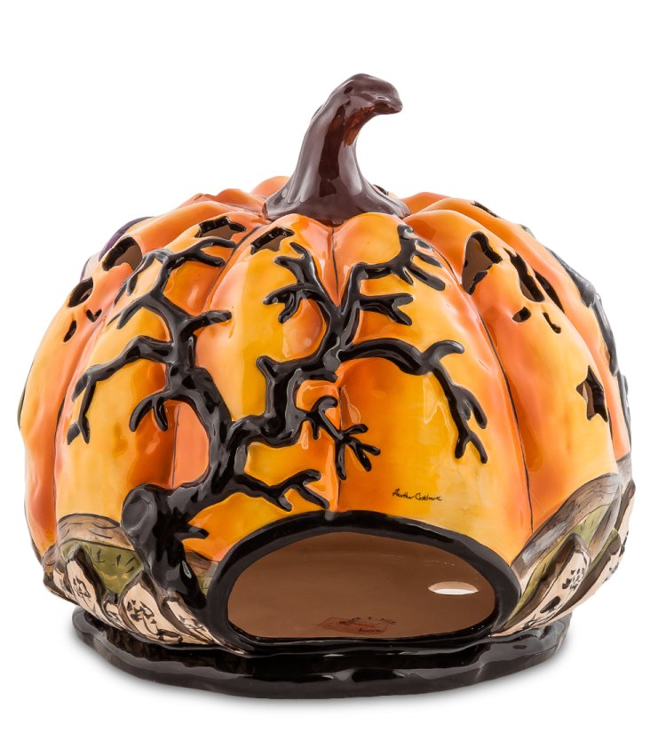 Подсвечник из фарфора Тыква Pavone BS-522, оборотная сторона