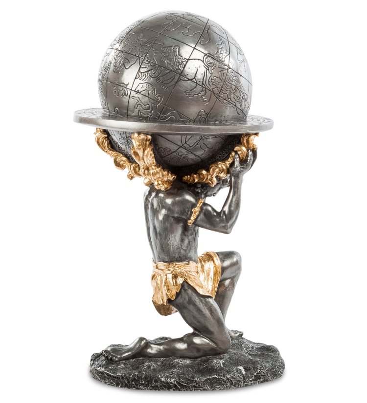 Статуэтка Атлас - Золотые Детали Veronese WS-658, оборотная сторона