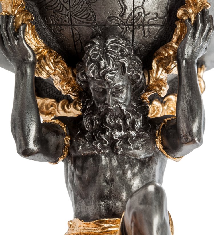 Статуэтка Атлас - Золотые Детали Veronese WS-658, портретный вид