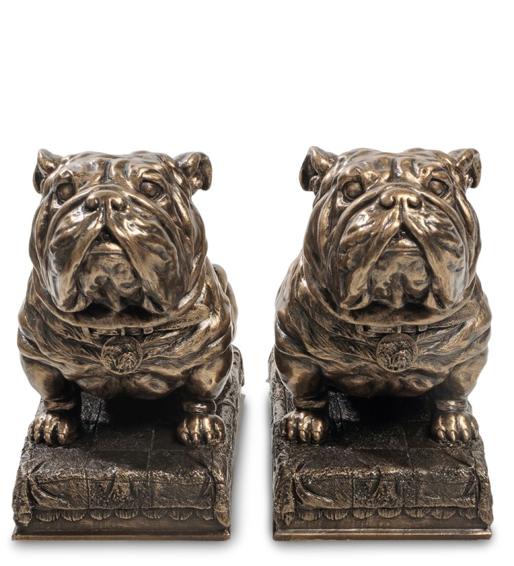 Держатели для книг Два бульдога Veronese WS-884, портретный вид