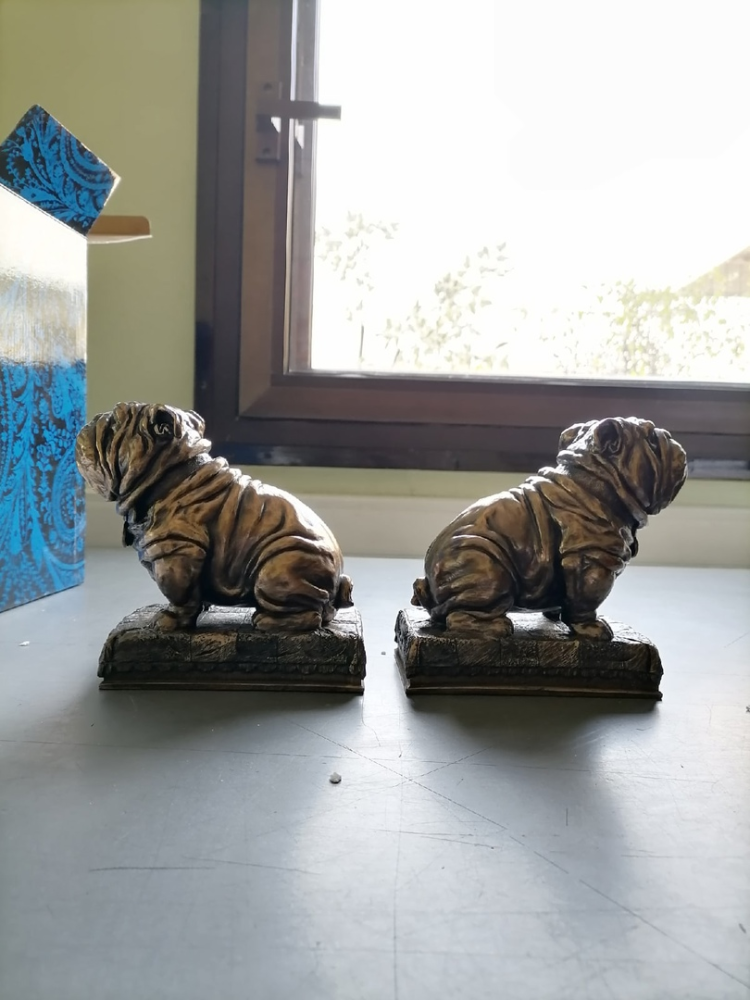 Держатели для книг Два бульдога Veronese WS-884, фото со склада оборотная сторона