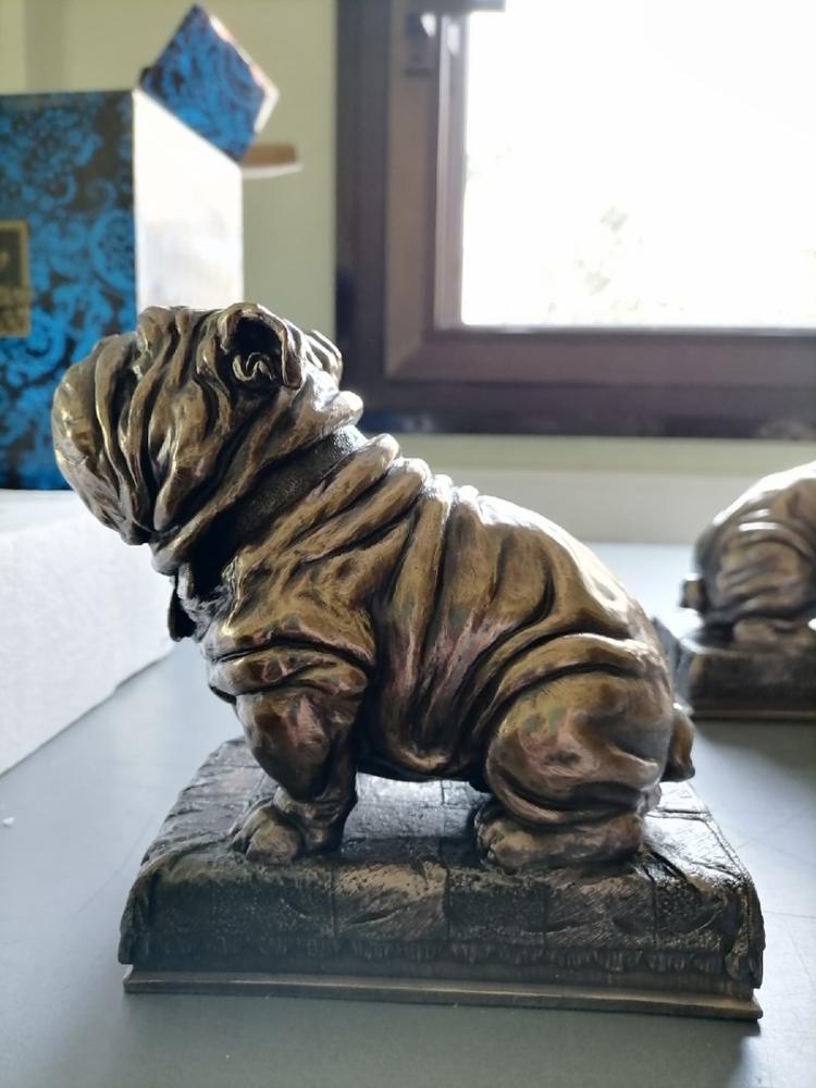 Держатели для книг Два бульдога Veronese WS-884, фото со склада увеличенный вид профиль