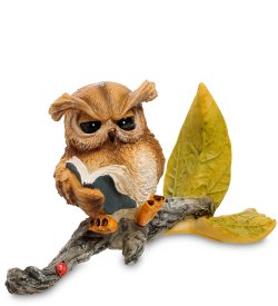 Фигурка Сова на ветке с книгой