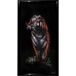Картина Бенгальский тигр c кристаллами Swarovski
