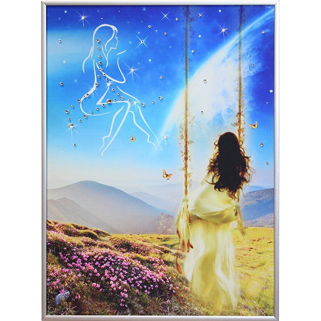 Картина Небесная дева c кристаллами Swarovski