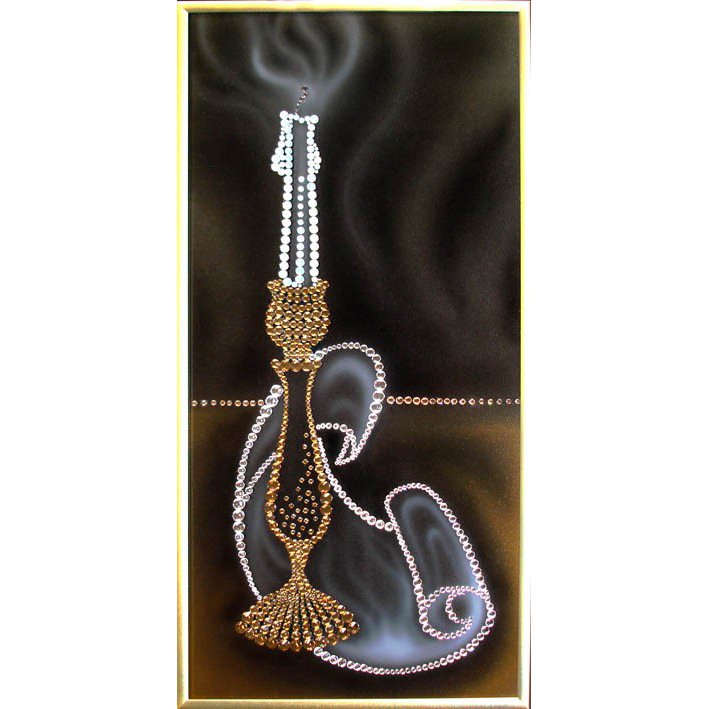 Картина Свеча c кристаллами Swarovski