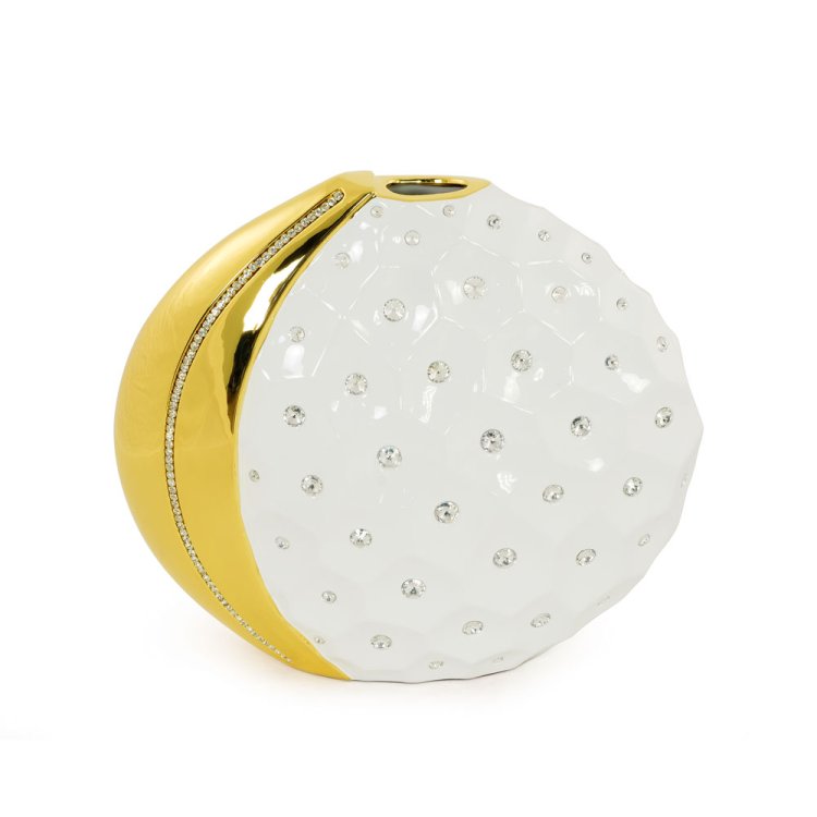 Круглая Ваза с узким горлом со Swarovski коллекция Tokio Migliore De Luxe 27523