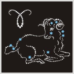 Картина Звездный овен c кристаллами Swarovski