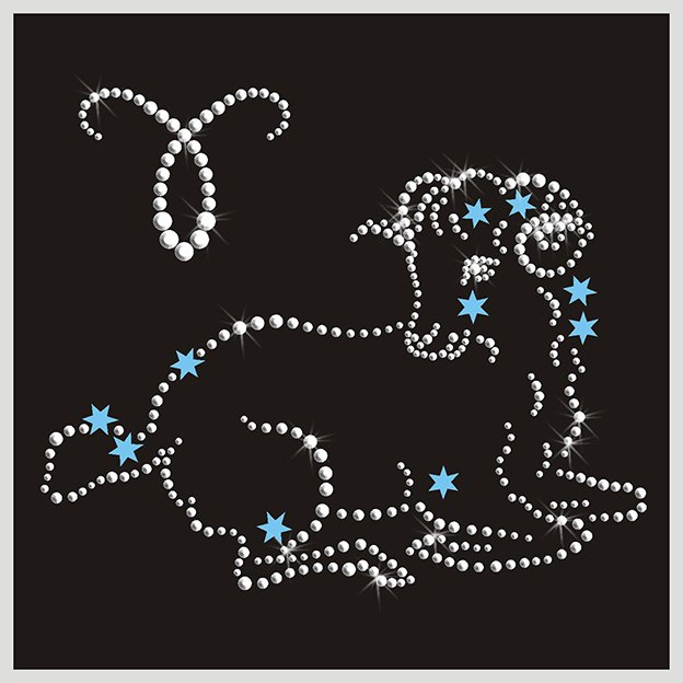 Картина Звездный овен c кристаллами Swarovski