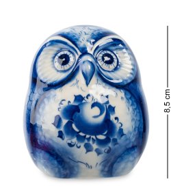 Фигурка Сова Софья Голубая гжель
