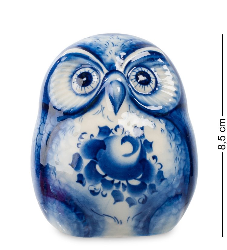 Фигурка Сова Софья Голубая гжель ГЛ-271 
