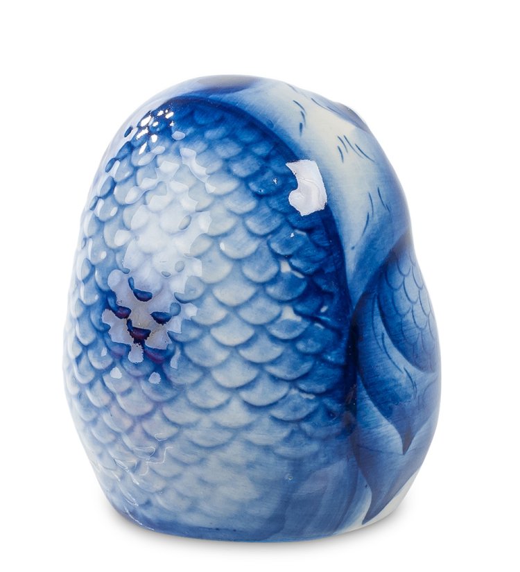 Фигурка Сова Софья Голубая гжель ГЛ-271, фотография со спины