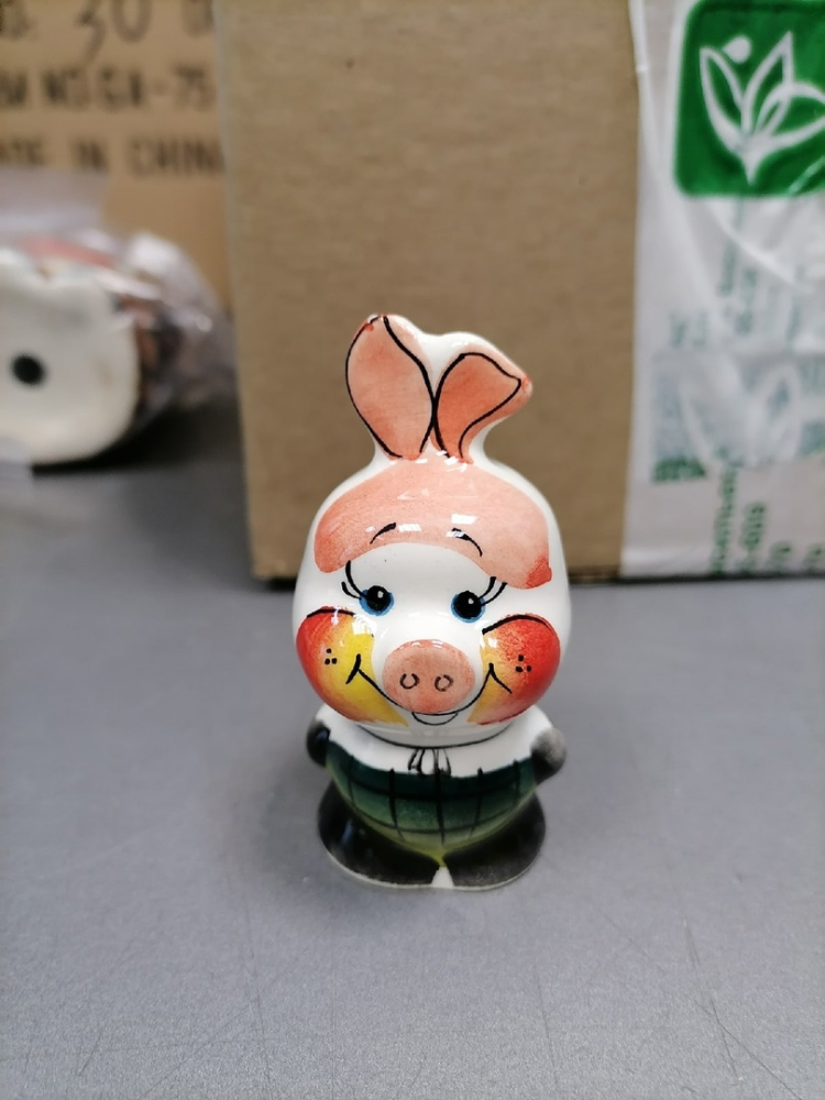 Статуэтка Пятачок Цветная гжель ГЛ-251, фото со склада