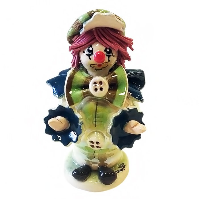 Статуэтка из фарфора Клоун зеленый