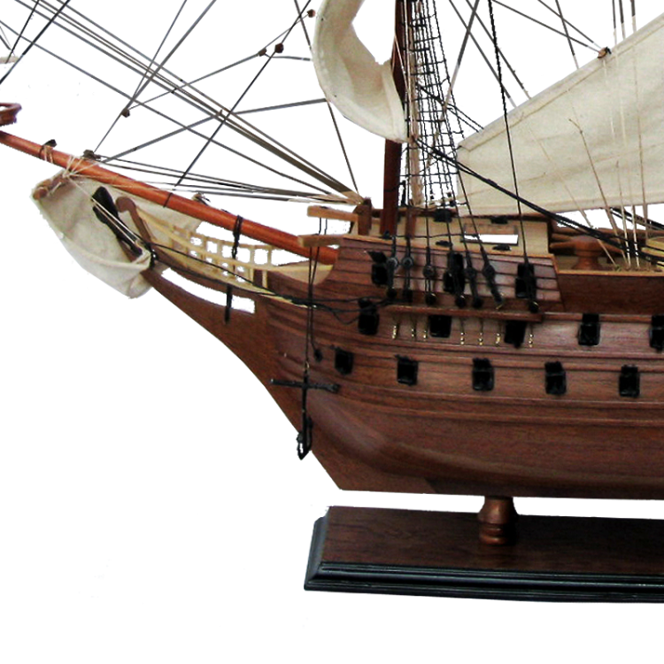 Модель парусного корабля Zeven Provincien, Голландия, 94 см, фотография носа