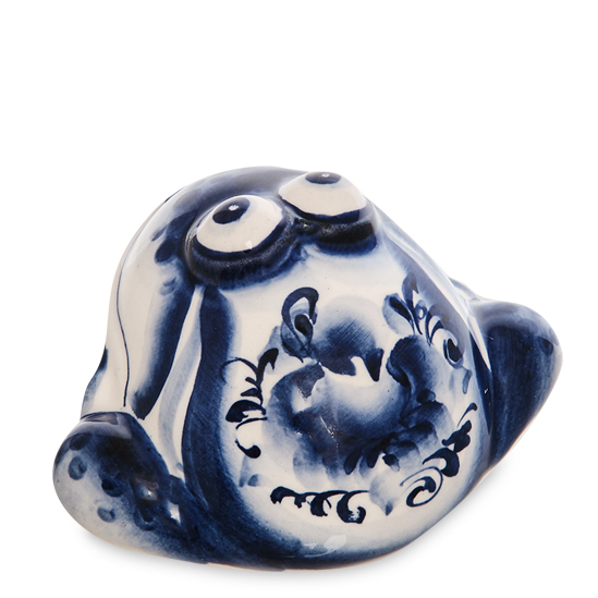 Фигурка Жаба Голубая гжель ГЛ-789, оборотная сторона