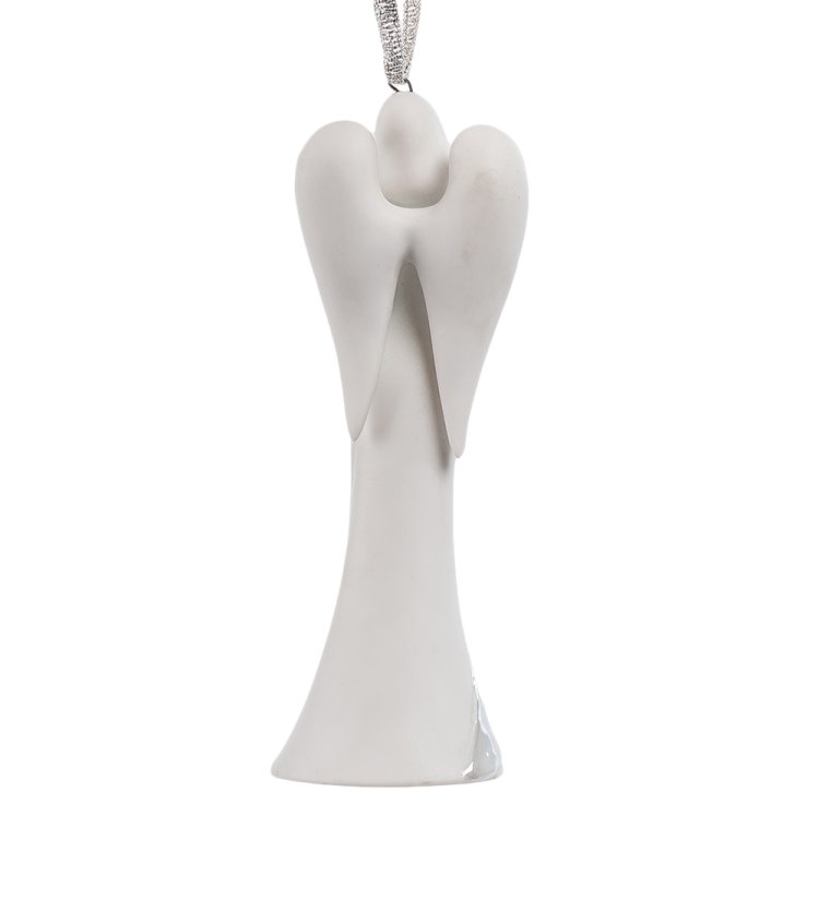 Подвесная статуэтка из бисквитного фарфора Ангел со свечой Pavone CMS-17/ 20, фотография со спины