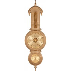 Аналоговая Метеостанция из светлого дерева