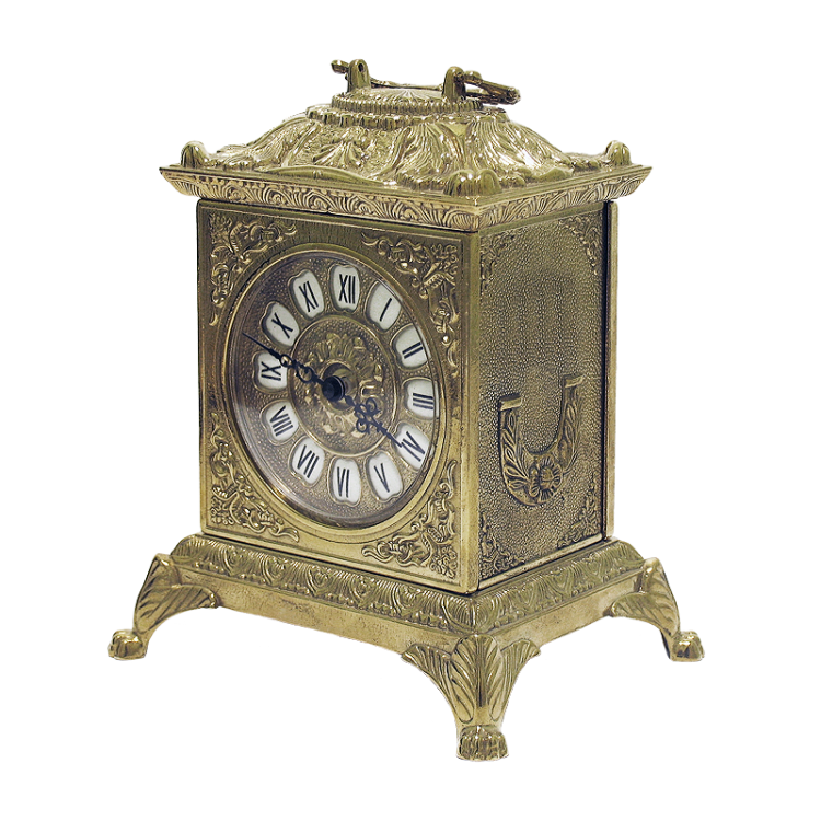 Каминные часы Ларец с двумя подсвечниками Амур Alberti Livio AL-82-108-C, фотография часов сбоку