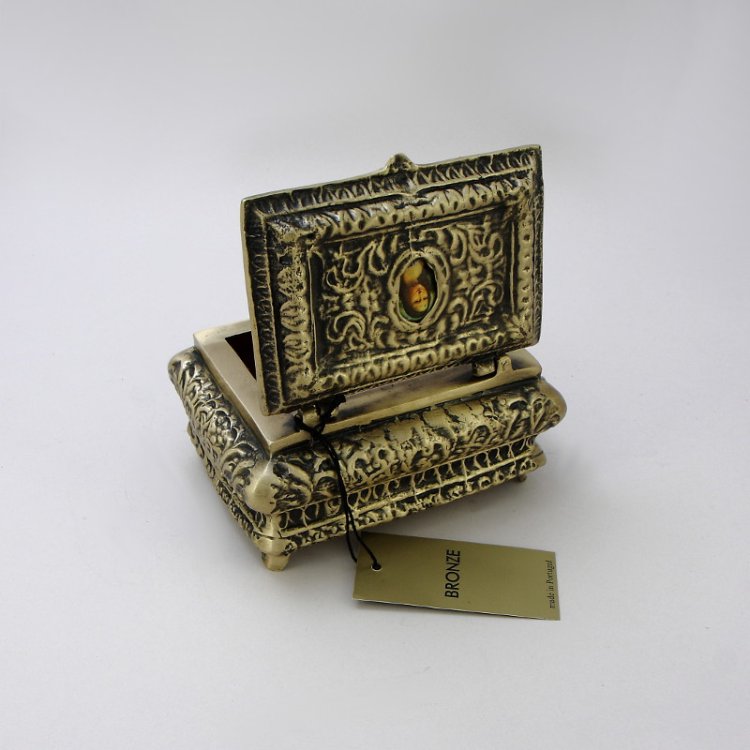 Шкатулка из бронзы Лимож Bello De Bronze BP-21107-D, фотография сбоку