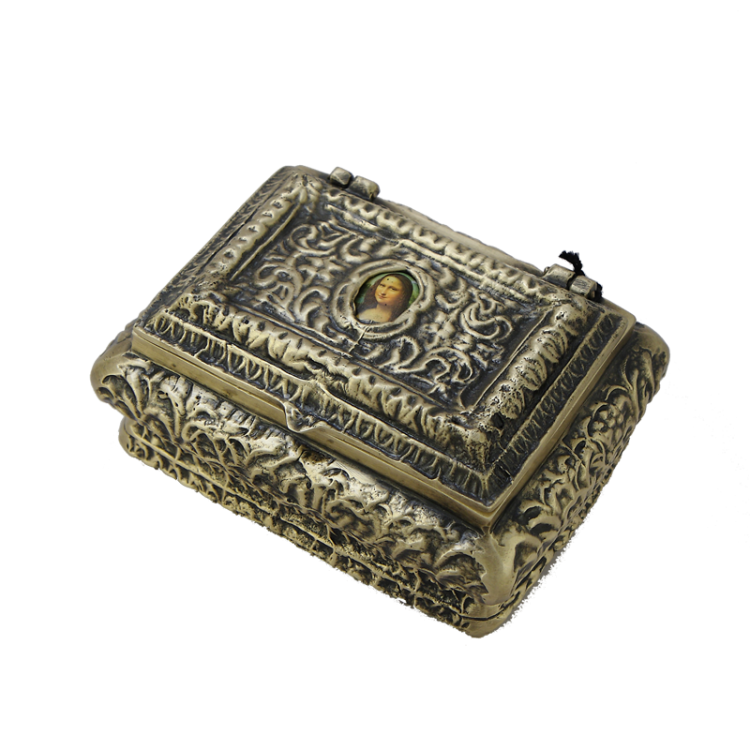 Шкатулка из бронзы Лимож Bello De Bronze BP-21107-D, фотография в закрытом виде