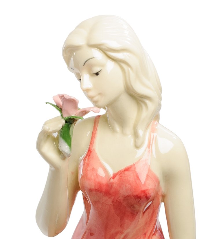 Статуэтка из керамики Дама в платье Орхидея Pavone JP-12/12, фотография крупным планом