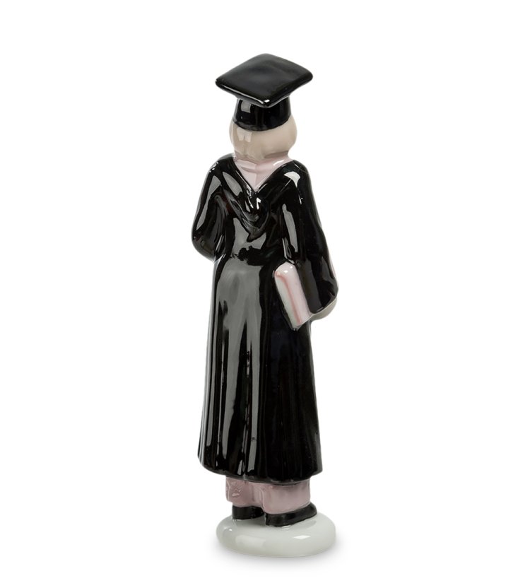 Статуэтка из фарфора Выпускница в мантии Pavone JP-53/ 4, фотография со спины