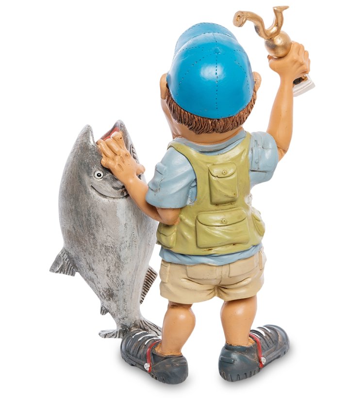 Статуэтка Веселый Рыбак с добычей The Comical World of Stratford RV-663, оборотная сторона