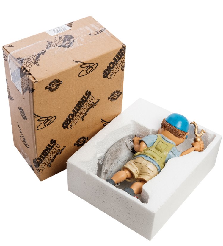 Статуэтка Веселый Рыбак с добычей The Comical World of Stratford RV-663, упаковочный вид