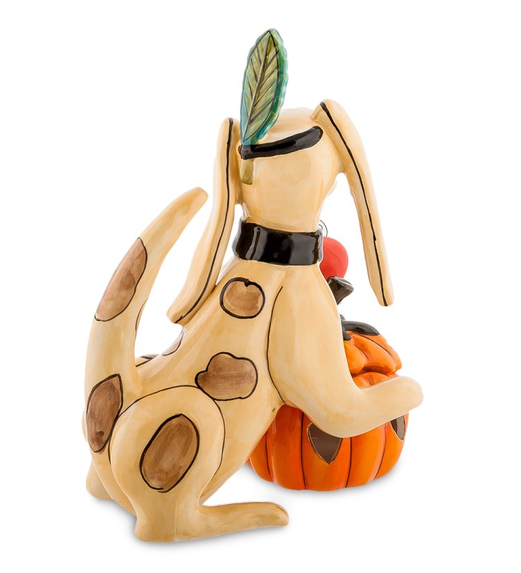 Подсвечник Тыквенное настроение Собаки Blue Sky BS-155, фотография со спины