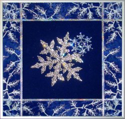 Картина Снежинки c кристаллами Swarovski
