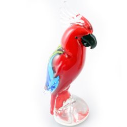 Статуэтка из Муранского стекла Красный Попугай