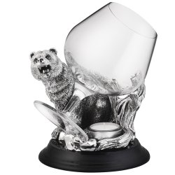 Коньячный бокал с подогревом Медведь