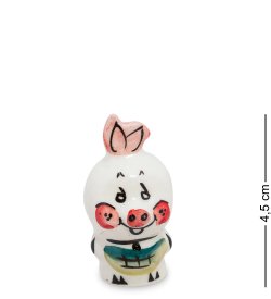 Статуэтка маленький Пятачок Цветная гжель