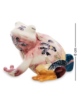 Статуэтка из фарфора Полевая лягушка с цветами