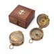 Магнитный компас Royal Navy в деревянном футляре