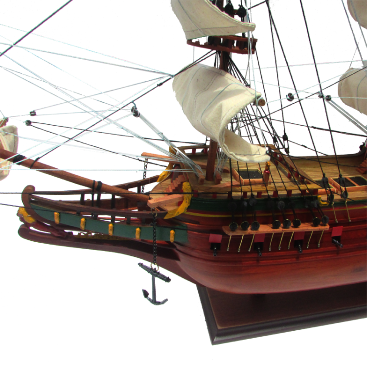 Модель парусного корабля Batavia, Голландия, 98 см, фотография носа