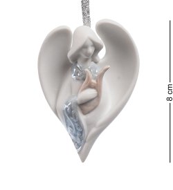 Подвесная статуэтка в виде сердца Ангел с Арфой