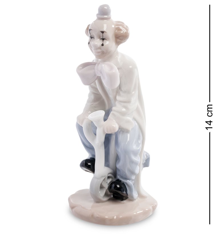 Статуэтка из фарфора Клоун на велосипеде с бантом Pavone JP-19/ 1